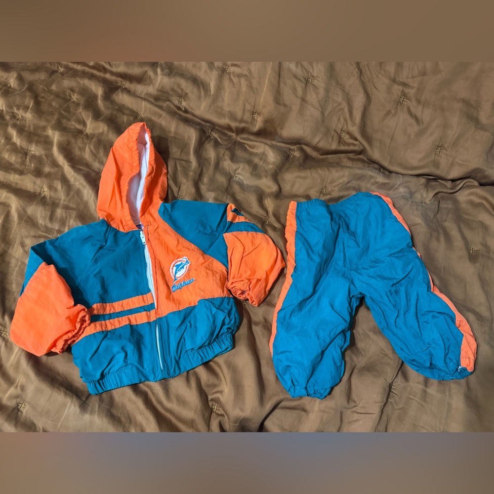 NFL vintage Team Babyfair dolphins Jacket and pants tracksuit